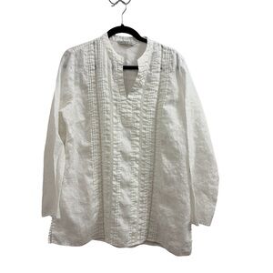 Peter Nygard Ivory Textured Blouse